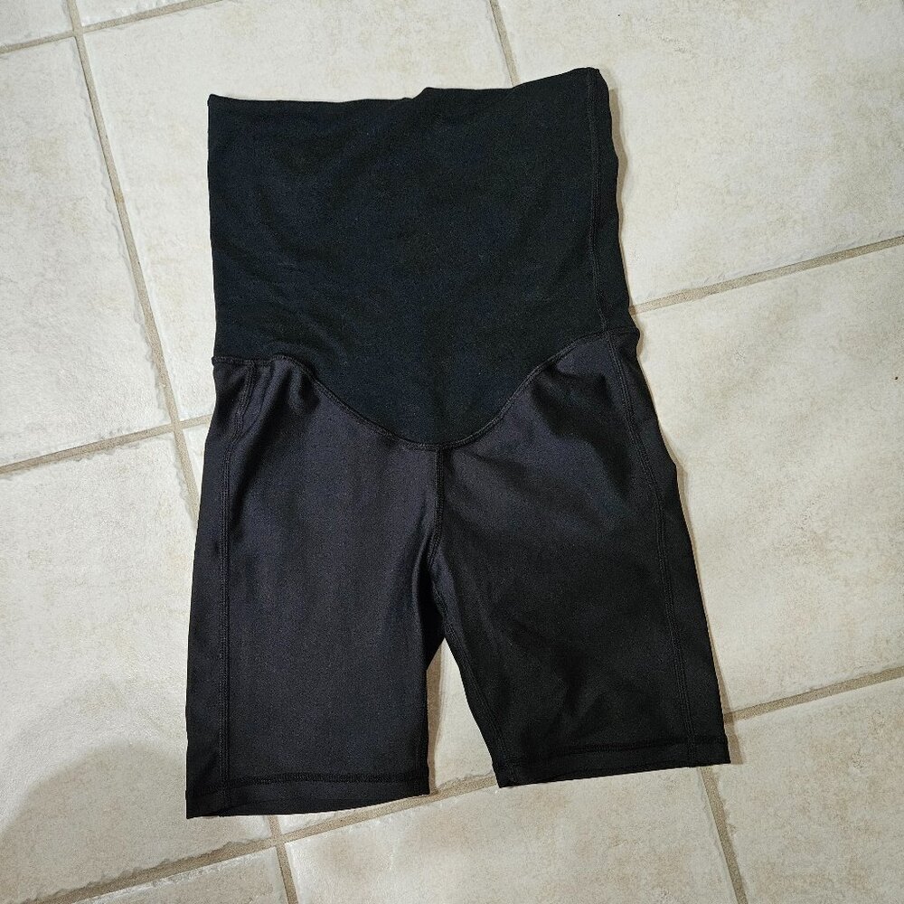 Cadenshae black small maternity bike shorts 2 pairs